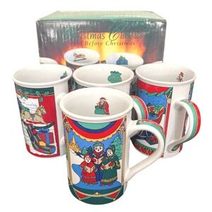 Christmas Classics Night Before Christmas Mugs Set of 4 1998 Limited Edition